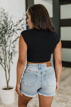Load image into Gallery viewer, Halfway to Heaven Cropped Top in Black