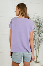 Load image into Gallery viewer, Heathered Harmony Basic Tee in Lavender