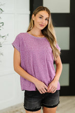 Load image into Gallery viewer, Heathered Harmony Basic Tee in Light Plum