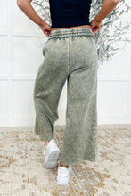 Load image into Gallery viewer, In or Out Wide Leg Cropped Pants Lt Olive