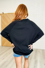 Load image into Gallery viewer, It's The Little Things Relaxed Scuba Pullover in Black