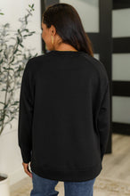 Load image into Gallery viewer, It's The Little Things Relaxed Scuba Pullover in Black
