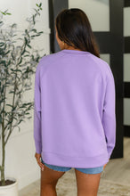 Load image into Gallery viewer, It's The Little Things Relaxed Scuba Pullover in Lavender