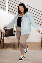 Load image into Gallery viewer, Jordan Hooded Denim Shacket in Light Wash