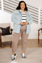 Load image into Gallery viewer, Jordan Hooded Denim Shacket in Light Wash