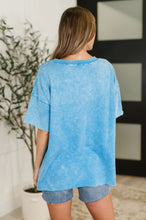 Load image into Gallery viewer, Just My Type Mineral Wash Relaxed Top in Deep Sky
