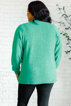 Load image into Gallery viewer, Keeping it Real Brushed Melange Hacci Long Sleeve Tee in Forest