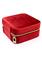 Load image into Gallery viewer, Kept and Carried Velvet Jewelry Box in Red