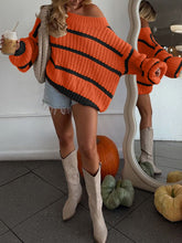 Load image into Gallery viewer, PREORDER: The Fireside Stripe Knit Sweater 8.3.26