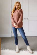 Load image into Gallery viewer, Make No Mistake Mock Neck Pullover in Cocoa