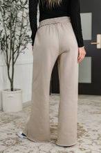 Load image into Gallery viewer, Lounge Line Wide Leg Sweats in Ash Mocha