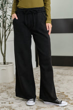 Load image into Gallery viewer, Lounge Line Wide Leg Sweats in Black