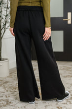 Load image into Gallery viewer, Lounge Line Wide Leg Sweats in Black