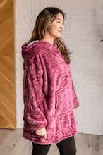 Load image into Gallery viewer, Oversized Velour Blanket Hoodie in Purple