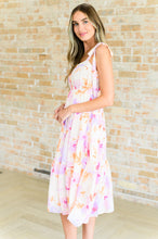 Load image into Gallery viewer, Pastel Petals Floral Midi Dress