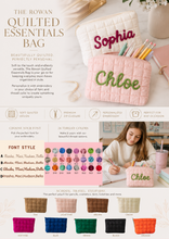 Load image into Gallery viewer, PREORDER: The Rowan Quilted Essentials Bag 7.27.26