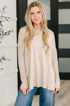 Load image into Gallery viewer, Running Late Hooded Long Sleeve in Beige