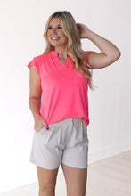 Load image into Gallery viewer, The Nicole V-Neck Top, Neon Pink