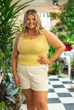 Load image into Gallery viewer, Bella Square Neck Rib Knit Tank Top, Yellow