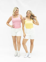 Load image into Gallery viewer, Bella Square Neck Rib Knit Tank Top, Bright Yellow