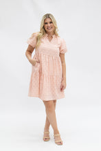 Load image into Gallery viewer, V-Neck Checkered Dress, Pink