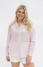 Load image into Gallery viewer, The Kathryn Button-Up, Striped Pink