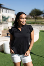 Load image into Gallery viewer, The Nicole V-Neck Top, Black