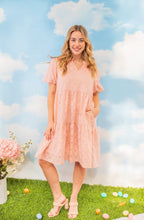 Load image into Gallery viewer, V-Neck Checkered Dress, Pink