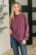 Load image into Gallery viewer, Safe and Secure Mineral Wash Pullover in Eggplant