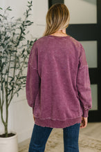 Load image into Gallery viewer, Safe and Secure Mineral Wash Pullover in Eggplant