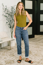 Load image into Gallery viewer, Shane Mid Rise Billie Boyfriend Jean in Dark Cozy Indigo