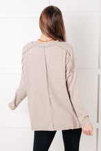 Load image into Gallery viewer, Simply Basic Ribbed Hacci Sweater in H Mocha