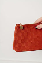 Load image into Gallery viewer, Subtly Checked Cosmetic Bags set of 4 in Brown