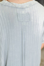 Load image into Gallery viewer, Sunday's Bestie Mineral Wash Top in Light Grey