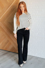 Load image into Gallery viewer, Super Clever Patchwork Striped Top in Ivory