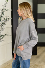 Load image into Gallery viewer, Talk Cozy to Me Stepped Hem Pullover in Sleet