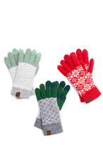 Load image into Gallery viewer, Touch and Go Patterned Glove Trio