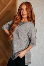 Load image into Gallery viewer, Unbothered Mineral Wash Top in Grey