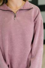 Load image into Gallery viewer, You Should Know Half Zip Pullover in Light Rose