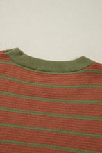 Load image into Gallery viewer, Striped Round Neck Long Sleeve Sweater