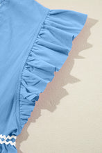 Load image into Gallery viewer, Ruffled Notched Cap Sleeve Mini Dress