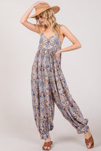 Load image into Gallery viewer, SAGE + FIG Full Size Multi Paisley Print Sleeveless Jumpsuit