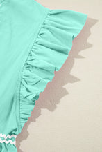 Load image into Gallery viewer, Ruffled Notched Cap Sleeve Mini Dress