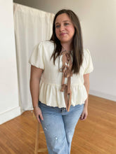 Load image into Gallery viewer, PREORDER: Tied Up In A Bow Textured Blouse