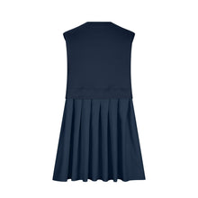 Load image into Gallery viewer, Pleated Round Neck Sleeveless Mini Dress