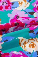 Load image into Gallery viewer, Ruffled Printed Notched Short Sleeve Mini Dress