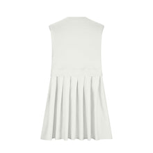 Load image into Gallery viewer, Pleated Round Neck Sleeveless Mini Dress