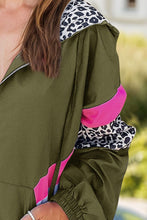 Load image into Gallery viewer, Leopard Zip Up Long Sleeve Hooded Jacket