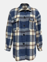 Load image into Gallery viewer, Plaid Collared Neck Long Sleeve Jacket