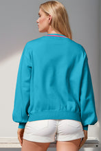 Load image into Gallery viewer, Double Take Full Size Nutcracker Sequin Bow Decor Cardigan